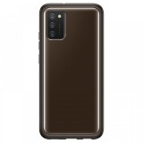Samsung EF-QA225TB Galaxy A22 Soft Clear gyári fekete-átlátszó védőtok