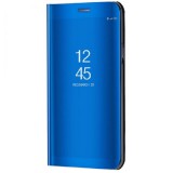 Samsung Galaxy A01 SM-A015F, Oldalra nyíló tok, hívás mutatóval, Smart View Cover, kék (utángyártott) (90025) - Telefontok