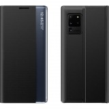 Samsung Galaxy A33 5G SM-A336B, Oldalra nyíló tok, stand, hívás mutatóval, vékony csíkban, Wooze Look Inside, fekete (118733) - Telefontok