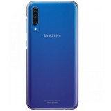Samsung Galaxy A50 SM-A505F, Műanyag hátlap védőtok, gyári, átlátszó/lila (RS86320) - Telefontok