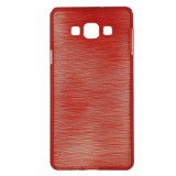 Samsung Galaxy A7 SM-A700F, TPU szilikon tok, szálcsiszolt, piros (RS51957) - Telefontok