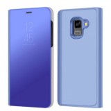Samsung Galaxy A8 (2018) SM-A530F, Oldalra nyíló tok, hívás mutatóval, Smart View Cover, kék (utángyártott) (RS74909) - Telefontok