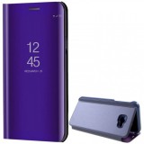 Samsung Galaxy J4 Plus (2018) SM-J415F, Oldalra nyíló tok, hívás mutatóval, Smart View Cover, lila (utángyártott) (RS82450) - Telefontok