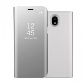 Samsung Galaxy J5 (2017) SM-J530F, Oldalra nyíló tok, hívás mutatóval, Smart View Cover, ezüst (utángyártott) (RS71795) - Telefontok