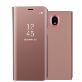 Samsung Galaxy J5 (2017) SM-J530F, Oldalra nyíló tok, hívás mutatóval, Smart View Cover, vörösarany (utángyártott) (RS71820) - Telefontok