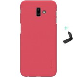 Samsung Galaxy J6 Plus (2018) SM-J610F, Műanyag hátlap védőtok, stand, Nillkin Super Frosted, piros (RS84476) - Telefontok