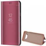 Samsung Galaxy S10 Plus SM-G975, Oldalra nyíló tok, hívás mutatóval, Smart View Cover, vörösarany (utángyártott) (RS84893) - Telefontok