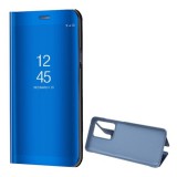 Samsung Galaxy S20 Ultra 5G SM-G988, Oldalra nyíló tok, hívás mutatóval, Smart View Cover, kék (utángyártott) (RS93557) - Telefontok
