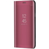 Samsung Galaxy S21 5G SM-G991, Oldalra nyíló tok, hívás mutatóval, Smart View Cover, vörösarany (utángyártott) (96635) - Telefontok