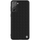 Samsung Galaxy S21 Plus 5G SM-G996, Műanyag hátlap védőtok, szilikon keret, 3D minta, Nillkin Textured, fekete (RS102947) - Telefontok