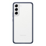 Samsung Galaxy S22 Plus 5G SM-S906, Szilikon tok, cserélhető hátlap, sötétkék, gyári (RS114511) - Telefontok