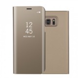 Samsung Galaxy S7 Edge SM-G935, Oldalra nyíló tok, hívás mutatóval, Smart View Cover, arany (utángyártott) (RS74922) - Telefontok