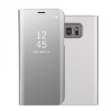 Samsung Galaxy S7 Edge SM-G935, Oldalra nyíló tok, hívás mutatóval, Smart View Cover, ezüst (utángyártott) (RS74924) - Telefontok