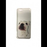 Samsung Galaxy S7 SM-G930, TPU szilikon tok, ultravékony, fehér francia bulldog minta, átlátszó (51431) - Telefontok