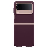 Samsung Galaxy Z Flip4 SM-F721B, Szilikon tok, közepesen ütésálló, légpárnás sarok, Spigen Caseology Nano Pop, bordó (124363) - Telefontok