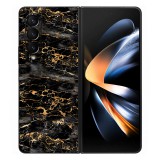 Samsung Galaxy Z Fold 4 - Fekete-arany márvány hátlap fólia