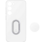 SAMSUNG műanyag telefonvédő (ultravékony, telefontartó gyűrű, kitámasztó) ÁTLÁTSZÓ Samsung Galaxy S23 Plus (SM-S916)