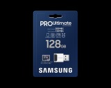 SAMSUNG PRO Ultimate 128GB microSD + USB adapter CL10 UHS-I U3 (200/130 MB/s)