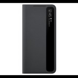 SAMSUNG tok álló (aktív FLIP, oldalra nyíló, Clear View Cover) FEKETE [Samsung Galaxy S21 (SM-G991) 5G] (EF-ZG991CBEG) - Telefontok