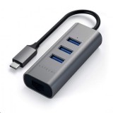 Satechi Aluminium TYPE-C Hub (3x USB 3.0,Ethernet) asztroszürke (ST-TC2N1USB31AM) (ST-TC2N1USB31AM) - USB Elosztó