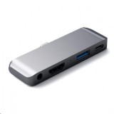 Satechi Aluminium TYPE-C Mobile Pro Hub (HDMI 4k,1x Jack 3mm,1x USB-A,1x USB-C) asztroszürke (ST-TCMPHM) (ST-TCMPHM) - USB Elosztó