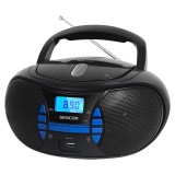 Sencor SPT 2700 BK 3 W, CD, Bluetooth 5.0, USB, 3.5 mm Jack, FM Fekete-Kék boombox