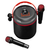 Sencor SSS 3400K 30 W, Bluetooth, USB, AUX, MicroSDHC Fekete-Piros Bluetooth karaoke hangszóró