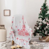 Sendia Karácsonyi mintás ágytakaró polár pléd, 230x200 cm szürke Karácsonyi minták