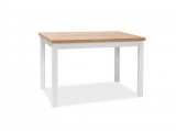 SIGNAL ADAM - Asztal (100x60 cm) - fehér/Lancelot tölgy