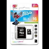 Silicon Power 16GB microSD+adapter, CL10 (SP016GBSTH010V10SP) - Memóriakártya