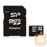 SILICON POWER COMPUTER & COMMUNICAT Silicon Power microSDHC Class10 32GB kártya adapterrel