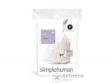 SimpleHuman CW0175 P-típusú egyedi méretezésű szemetes zsák újratöltő csomag (20db)
