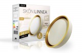 Skön Linnea 24 W-os ø400 mm kerek natúr fehér, fehér-arany színű mennyezeti lámpa, IP20