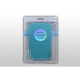 Smart Cover bőr hatású tablet tok Samsung Galaxy Tab 3 8.0 Remax Youth türkiz