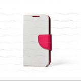 Sony Xperia Z5, Oldalra nyíló tok, stand, csatos, Proflip, fehér/rózsaszín (PSPM010972) - Telefontok