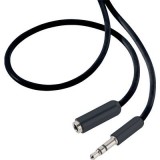SpeaKa Professional Jack Audio Hosszabbítókábel [1x Jack dugó, 3,5 mm-es - 1x Jack alj, 3,5 mm-es] 0.50 m Fekete SuperSoft köpeny (SP-7870476) - Audió kábel