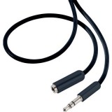SpeaKa Professional Jack Audio Hosszabbítókábel [1x Jack dugó, 3,5 mm-es - 1x Jack alj, 3,5 mm-es] 1.50 m Fekete SuperSoft köpeny (SP-7870692) - Audió kábel