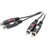 SpeaKa Professional RCA Audio Hosszabbítókábel [2x RCA dugó - 2x RCA alj] 15.00 m Fekete (SP-7870212) - Audió kábel