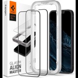 Spigen AlignMaster GLAS.tR Full Cover Apple iPhone 13 mini kijelzővédő fekete kerettel 2db (AGL03398) (AGL03398) - Kijelzővédő fólia