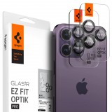 Spigen Optik Pro Lens Protector iPhone 14 Pro/14 Pro Max kameravédő lencse fekete kerettel (AGL05205) (AGL05205) - Kameravédő fólia