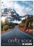 Spirálfüzet, A4+, vonalas, 80 lap, SHKOLYARYK Office book, vegyes (SB806502L)