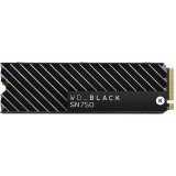 SSD WD 2TB Black SN750 Hűtőbordával M.2 2280 PCIe Gen 3 x4 NVMe (WDS200T3XHC) - SSD