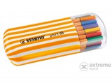 Stabilo "Point 88 Zebrui" tűfilc, 0,4 mm, 20 szín ovális műanyag dobozban
