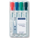 STAEDTLER "Lumocolor 351" 2 mm kúpos 4 különböző színű táblamarker készlet