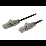 StarTech.com 2 m CAT6 Cable - Slim CAT6 Patch Cord - Black - Snagless RJ45 Connectors - Gigabit Ethernet Cable - 28 AWG (N6PAT200CMBKS) - patch cable - 2 m - black (N6PAT200CMBKS) - UTP