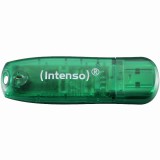 STICK 8GB USB 2.0 Intenso Rainbow Line Transparent Green (3502460) - Pendrive