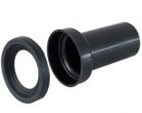 Styron WC bekötő cső egyenes DN90mm, L=205mm, gumi szimeringgel