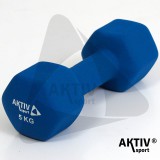 Súlyzó neoprén Aktivsport 5 kg kék