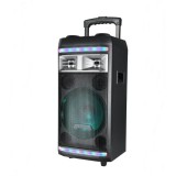 SUMKER Hordozható Bluetooth Party Hangszóró Mikrofonnal, Távirányítóval, 60W, CH-126