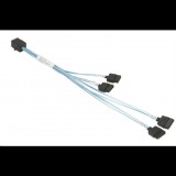 SuperMicro MiniSAS HD - 4 SATA kábel 13-13-23-23 cm (CBL-SAST-0703) (CBL-SAST-0703) - SATA kábelek